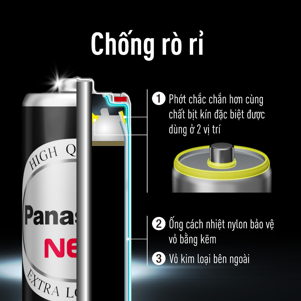 Ảnh Hộp 60 viên Pin Than Panasonic AAA R03NT/2S-V (Đen) – Hàng Chính Hãng 2