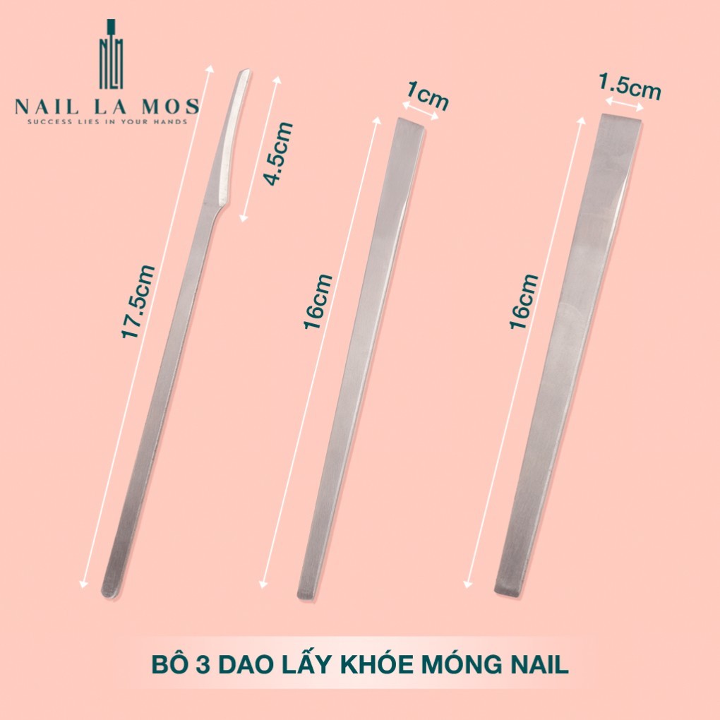 Bộ dao lấy khóe móng chân - Dao lấy da chết chuyên dụng cho dân làm móng (3 chiếc)