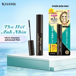 Combo Mascara Chuốt Cong Tơi Mi Size Mini Và Tẩy Trang Mi Kissme Size Lớn