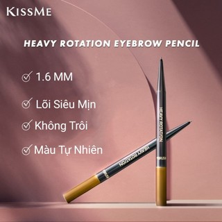 Chì Kẻ Lông Mày Tự Nhiên Lõi Sáp Siêu Mịn Kissme Heavy Rotation Màu Nâu Sáng 05 (0,09G)