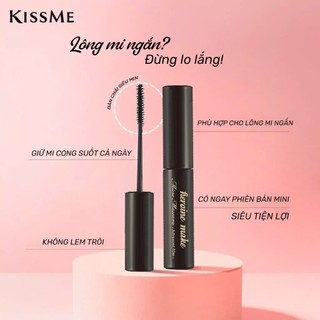 Combo Mascara Chuốt Cong Tơi Mi Size Mini Và Tẩy Trang Mi Kissme Size Lớn