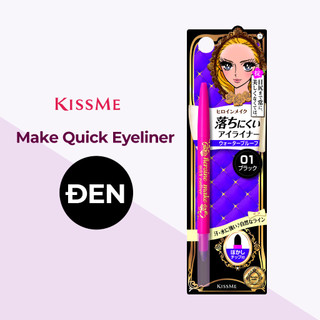 Bút Chì Sáp Kẻ Mí Dạng Xoay Kissme Quick Eyeliner Không Trôi Nét Vẽ Tự Nhiên Màu Đen 01