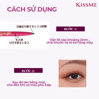 Bút Chì Sáp Kẻ Mí Dạng Xoay Kissme Quick Eyeliner Không Trôi Nét Vẽ Tự Nhiên Màu Đen 01