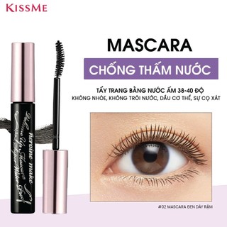 Mascara Nâng Cong Mi và Dày Rậm Mi  Kissme Volume Up Wp Chuốt Đen Mi ( 6g )