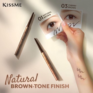 Bút Chì Kem Kẻ Mí Mắt ,Chống Trôi Nước Lõi Mịn Màu Nâu Tự Nhiên Kissme Cream (01)