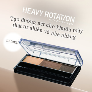Bột Kẻ Lông Mày Siêu Mịn Kissme Heavy Rotation Natural Powder Eyebrow Màu Nâu Tự Nhiên 2.3g
