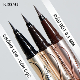 Bút Kẻ Mắt Nước Bền Màu,Không Trôi Kissme Make Prime Liquid Eyeliner Rich Keep Màu Đen 01