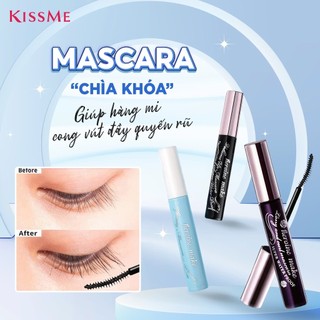 Set Vỉ Mascara Chuốt Rậm ,Cong Mi Và Mascara Tẩy Trang Mi Kissme (2 cây )