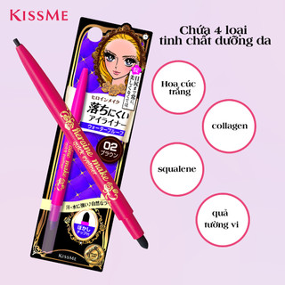 Bút Chì Sáp Kẻ Mí Mắt Không Trôi Kissme Quick Eyeliner (Nét Vẽ Tự Nhiên-Dạng Xoay)