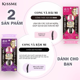 Mascara Dạng Màng Film Kissme Chuốt Cong Mi Và Dày Rậm Mi  Volume & Curl Mascara Advanced Film 6g