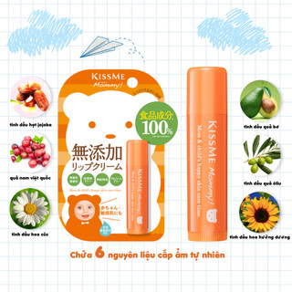 Son Dưỡng Môi Chống Nứt Nẻ Môi Dành Cho Bé Kissme Mommy Lip Cream N (Không Màu )2.5g