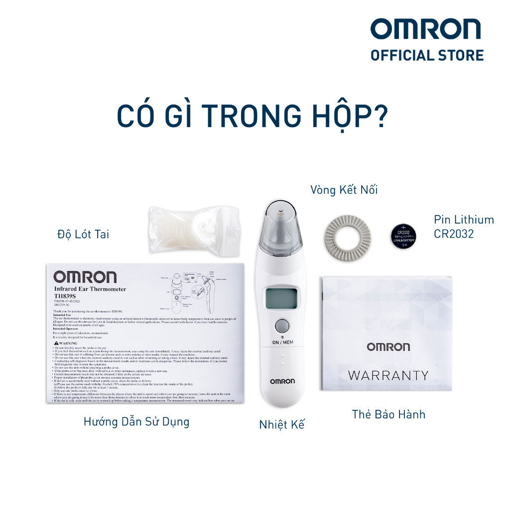 Ảnh Nhiệt Kế Điện Tử Đo Tai OMRON TH839S 3