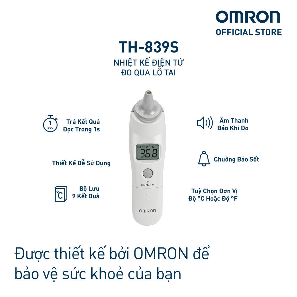 Ảnh Nhiệt Kế Điện Tử Đo Tai OMRON TH839S 2