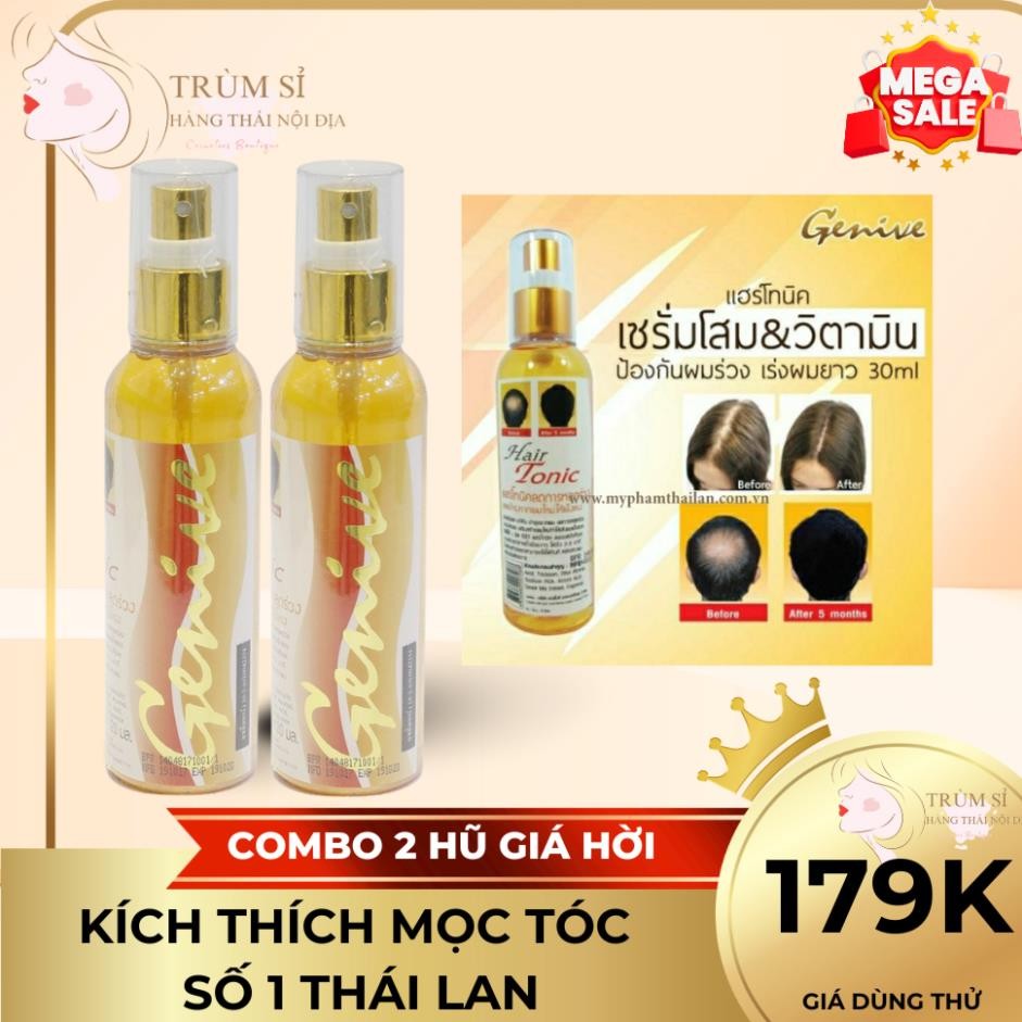 Xịt mọc tóc Hair Tonic GEVINE thái lan, xịt kích mọc tóc, ngăn ngừa rụng tóc 120ml fata co's