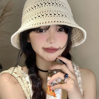 Mũ Chống Nắng Đan Tay Phong Cách Vintage Hàn Quốc Đi Biển Đi Chơi Thời Trang Thanh Lịch Life Plus - MCN02