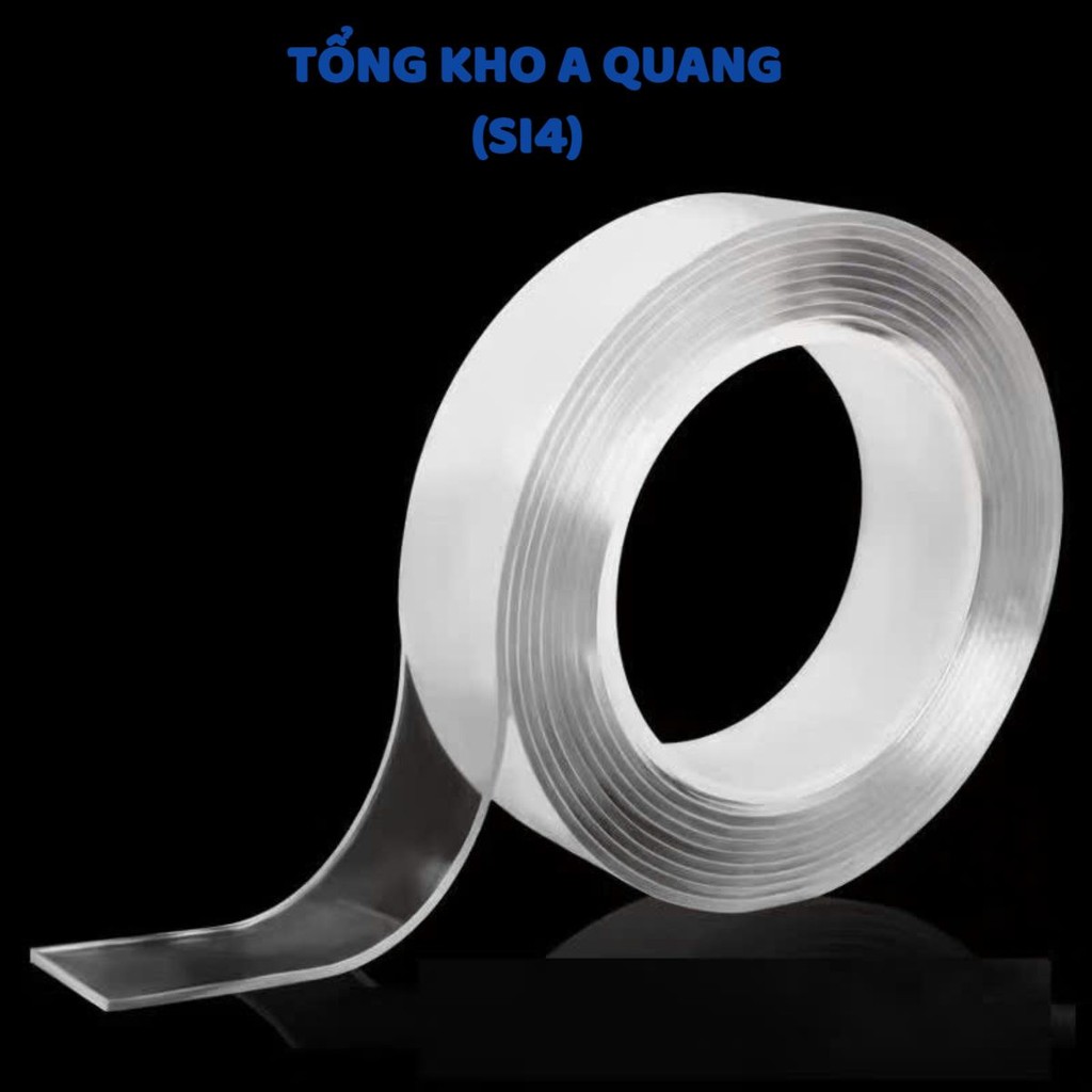 CUỘN BĂNG DÍNH NANO DỄ VỆ SINH - Băng Keo Chống Thấm Tái Sử Dụng Nhiều Lần,Băng Dính 2 Mặt Trong Suốt Độ Bám Dính Cao