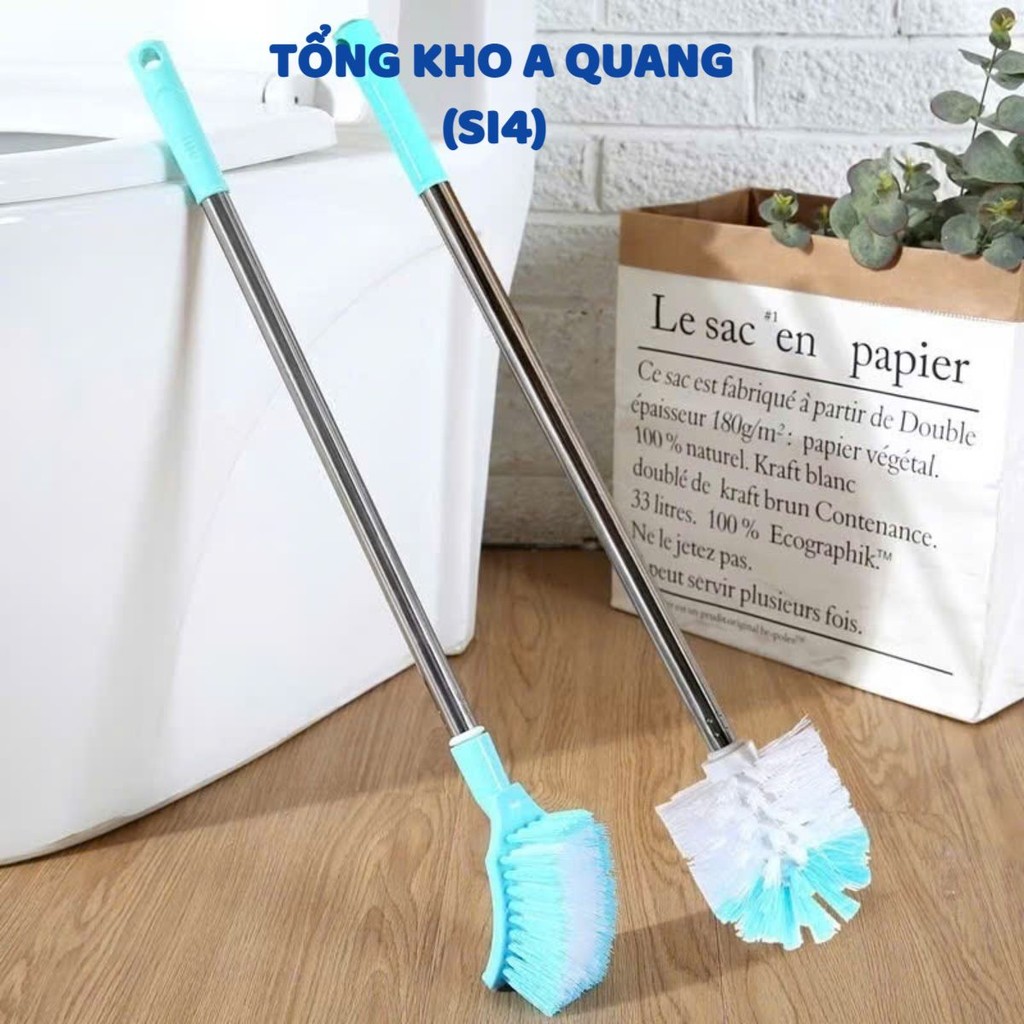 Bàn Chải Cọ Vệ Sinh Làm Sạch Mọi Góc,Cọ Vệ Sinh Đầu Tròn,Đầu Vuông - CÂY CỌ TOILET CÁN KIM LOẠI 50CM LÀM SẠCH HIỆU QUẢ