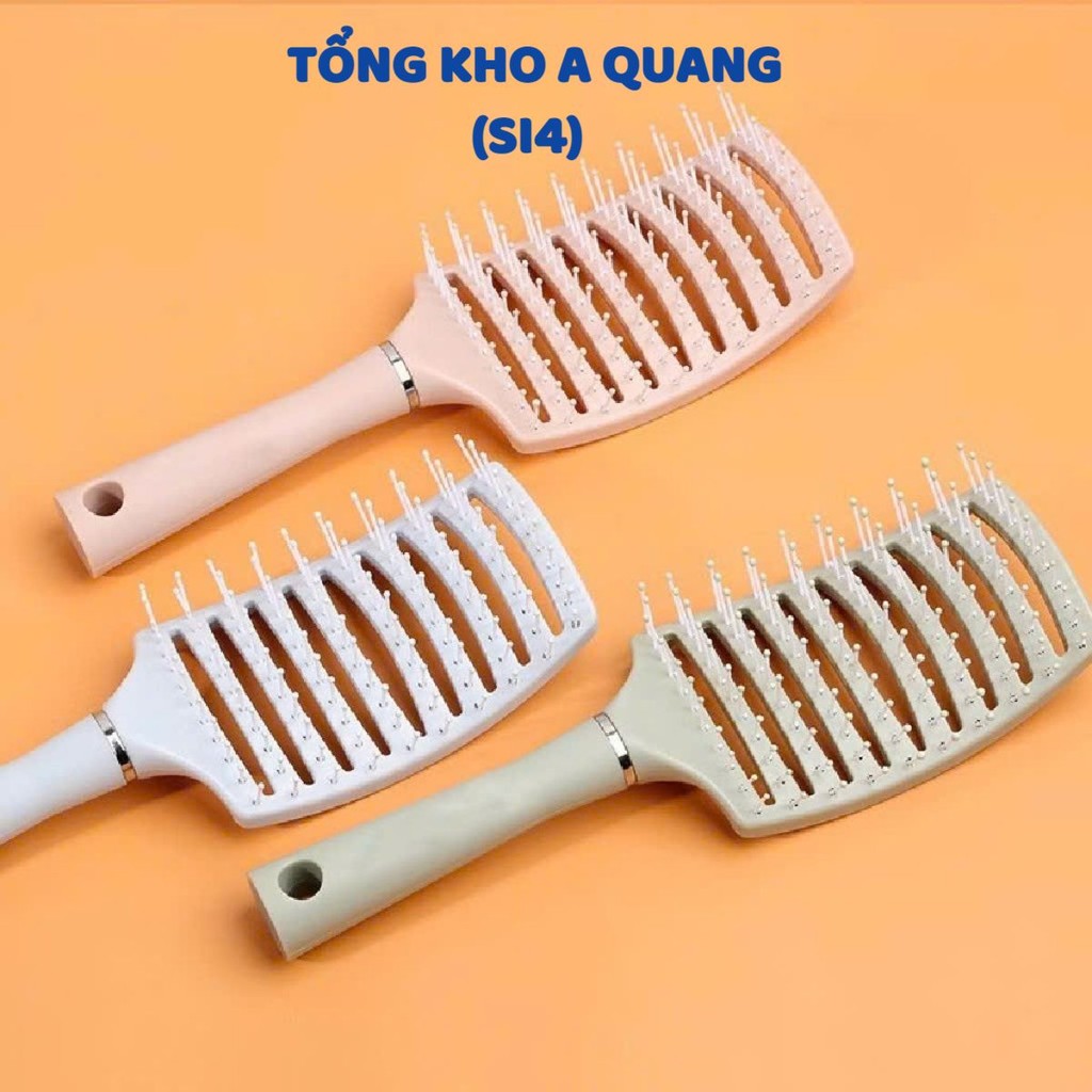 Lược Bán Nguyệt Giảm Gãy Rụng Giúp Lưu Thông Máu,Lược Chải Tóc Massage Chất Liệu Nhựa An Toàn - LƯỢC CHẢI TÓC THOÁNG KHÍ