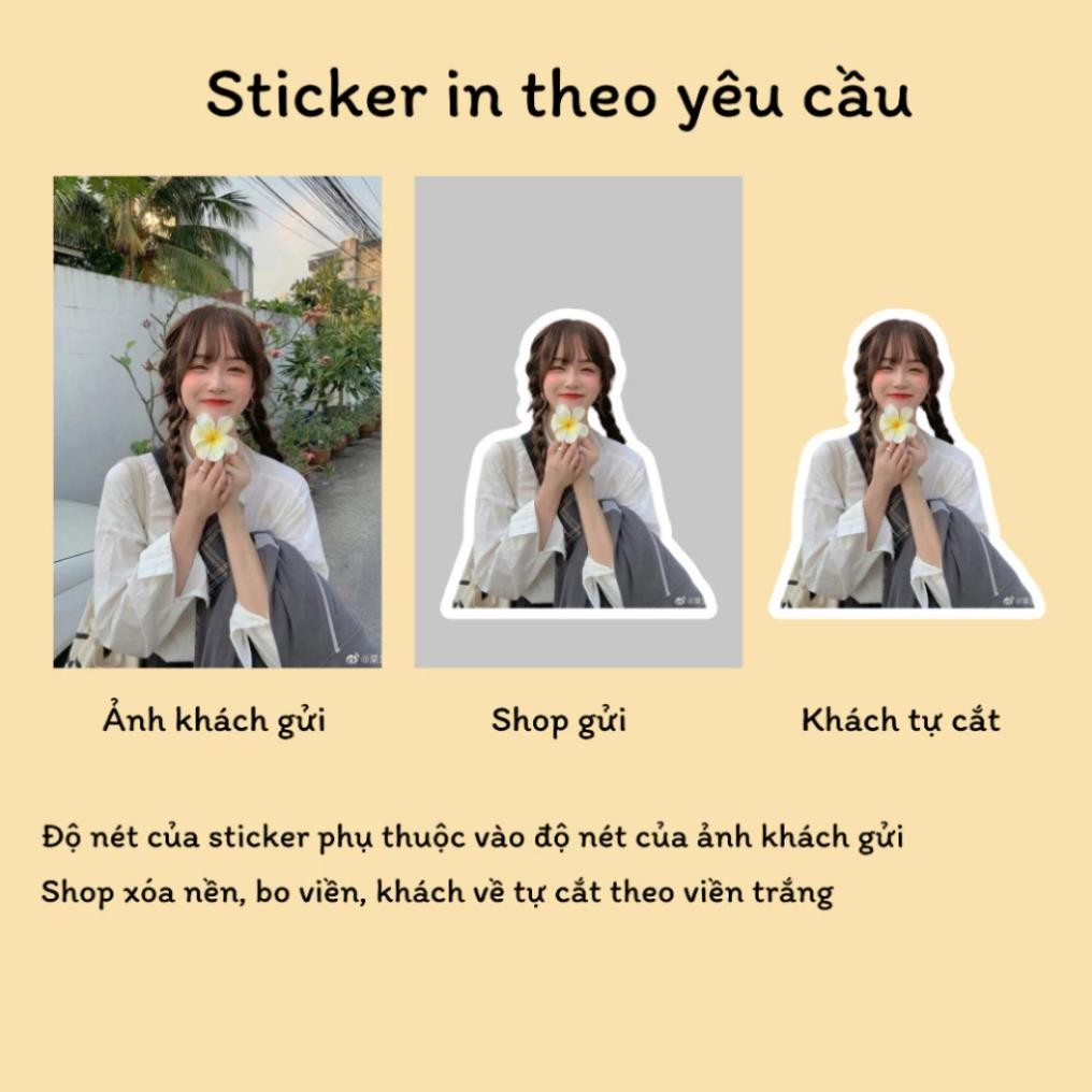 [In từ 20ảnh] in sticker theo yêu cầu,  không cán màng bảo vệ (khách tự cắt)