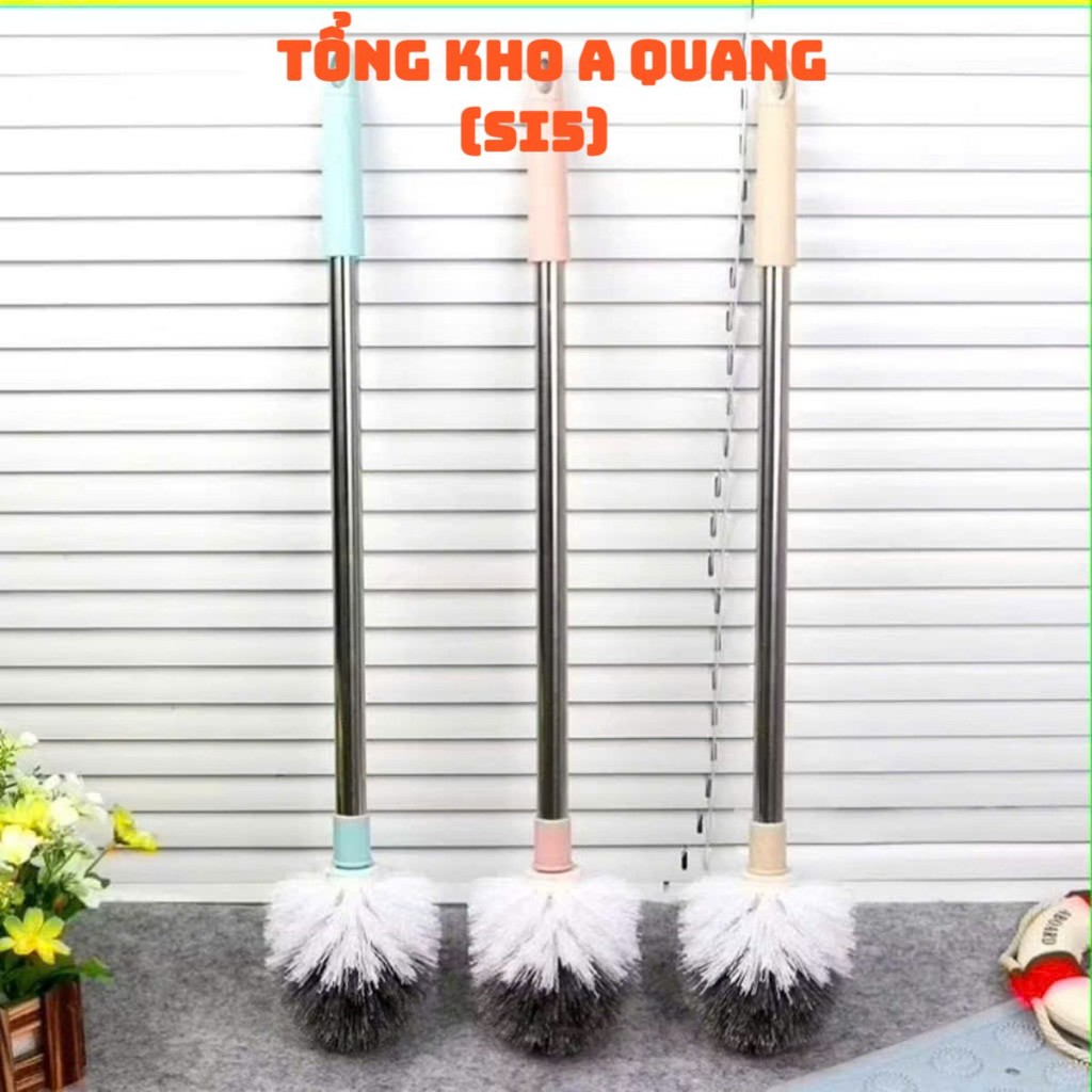 CÂY CỌ TOILET CÁN KIM LOẠI 50CM LÀM SẠCH HIỆU QUẢ - Bàn Chải Cọ Vệ Sinh Làm Sạch Mọi Góc,Cọ Vệ Sinh Đầu Tròn,Đầu Vuông