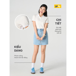 Áo polo nữ ponte roma YODY thể thao siêu nhẹ dệt lỗ nhỏ giúp thoáng khí thoải mái WAPO25S173