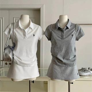 Set Áo Polo Kèm Chân Váy Thêu Ngựa chất cotton 4 chiều siêu mát, chân váy có quần bảo hộ - Set Nữ siêu xinh  - S101