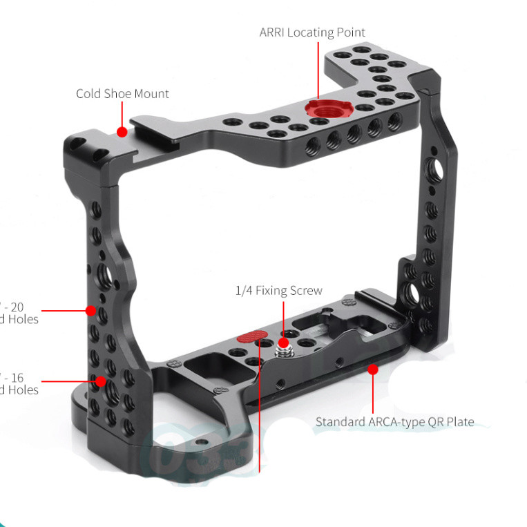 Sony A7M4 A7M3 A7R4 A7S4 A9 A9ii RIG Cage Khung bảo vệ Giá treo phụ ...