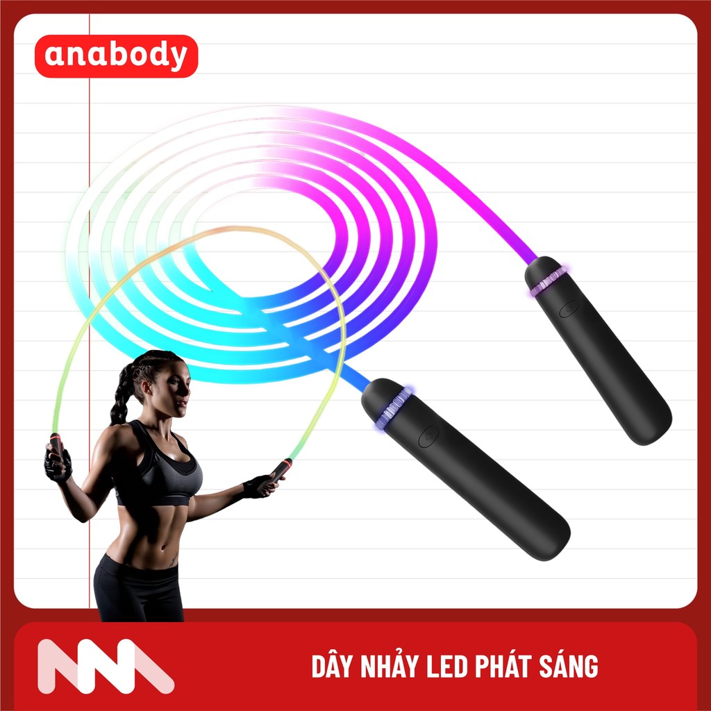 Dây Nhảy Cáp Quang LED Phát Sáng Đổi Màu 3 Chế Độ (Có Sạc) - LED Jump ...