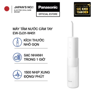 Máy tăm nước cầm tay Panasonic dùng pin sạc EW-DJ31 - Hàng chính hãng - Bảo hành 12 tháng