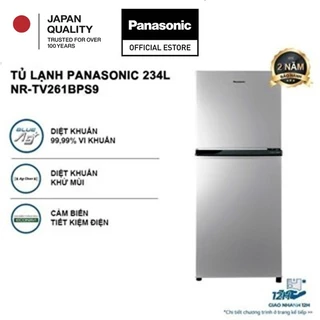 [TRẢ GÓP 0%]Tủ lạnh Panasonic Diệt Khuẩn 234L NR-TV261BPS9 - Diệt khuẩn 99,99% - Ngăn Đá Trên - Freeship toàn quốc
