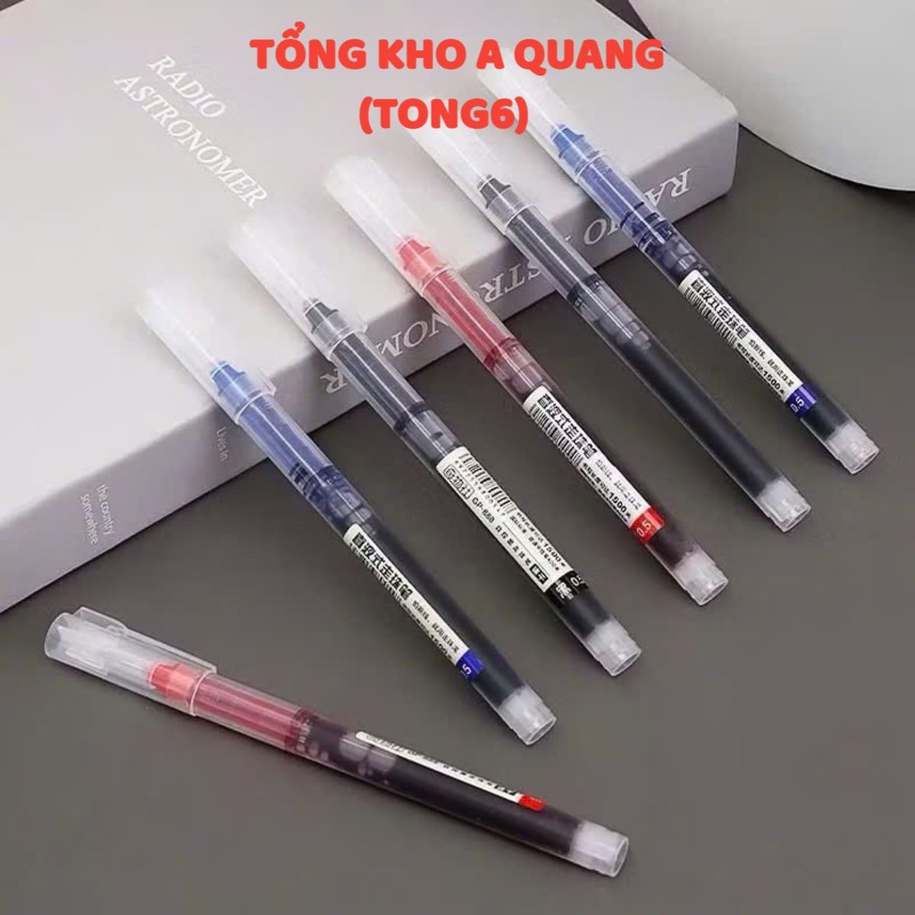 HỘP 12 Bút bi nước khô nhanh Deli 0,5mm luyện viết chữ trung