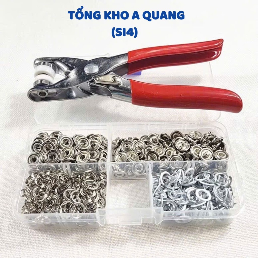 Kìm Bấm Cúc Đầy Đủ Phụ Kiện Đi Kèm,Bộ Kìm Bấm Khuy Kèm 100 Cúc Áo - DỤNG CỤ BẤM KHOEN LÀM ĐỒ THỦ CÔNG TẠI NHÀ