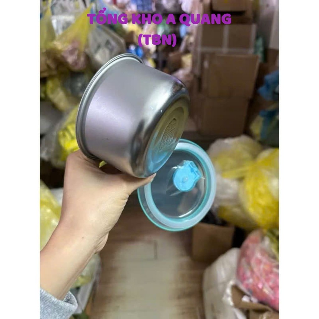 Hộp Đựng Thực Phẩm TRÒN Bằng Inox, Hộp Inox 304 Có Nắp Nhựa Siêu Tiên Lợi