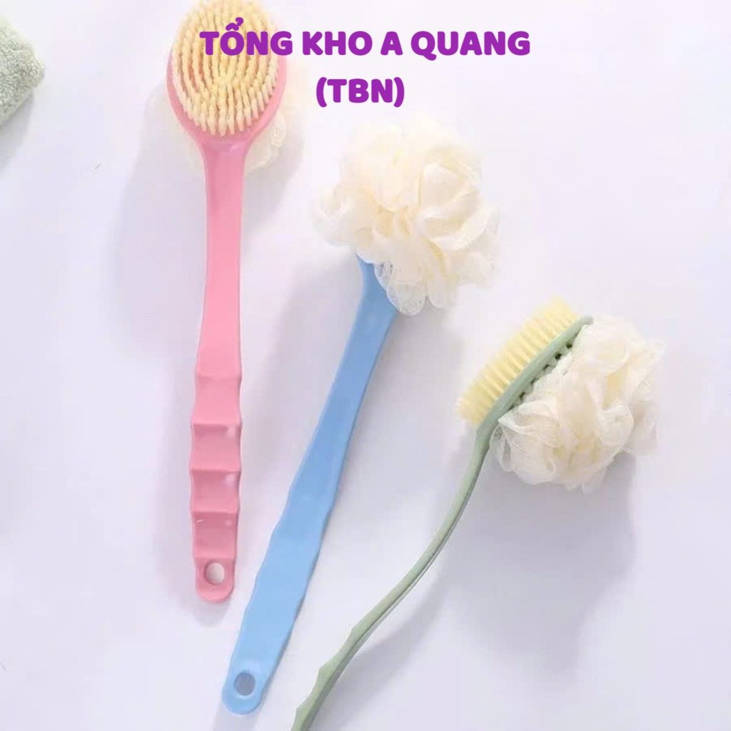 BÀN CHẢI KÌ LƯNG CHĂM SÓC DA TOÀN DIỆN - Cây Bông Tắm 2 Đầu Massage Cơ Thể,Cây Cọ Lưng Bông Tắm Lưới Siêu Mịn