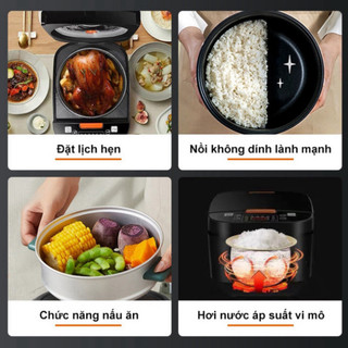 (Nồi Cơm BH 6T) Nồi cơm điện đa năng 5L dung tích lớn 220V lòng nồi chống dính cao cấp