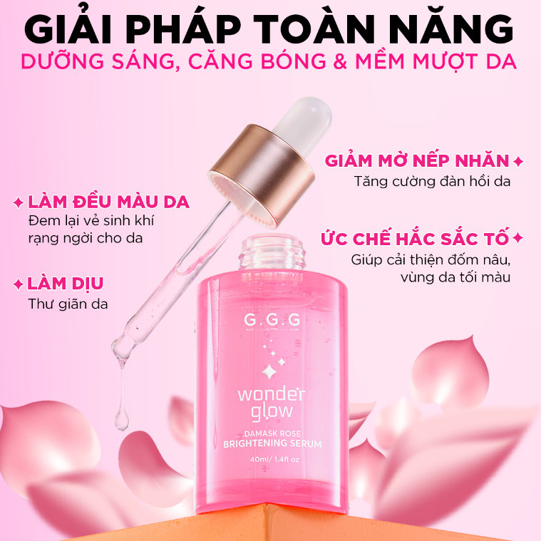 Ảnh Serum Hồng, Dưỡng Trắng, Căng Bóng, Ẩm Mượt - G.G.G Wonder Glow Brightening Serum 40ml 4