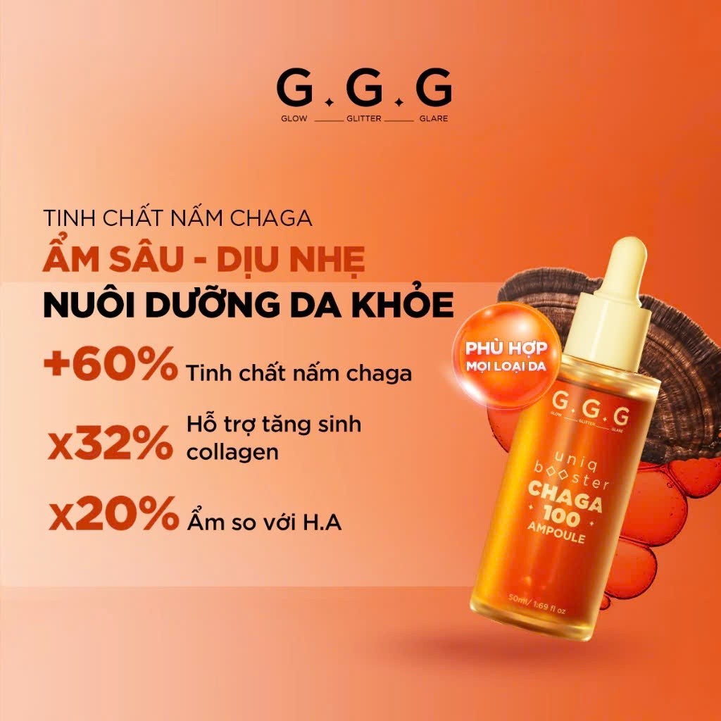 Ảnh COMBO Cấp Ẩm Phục Hồi & Tái Sinh Làn Da - G.G.G Kem Dưỡng Nấm 50g & Booster Nấm Chaga 50ml 3
