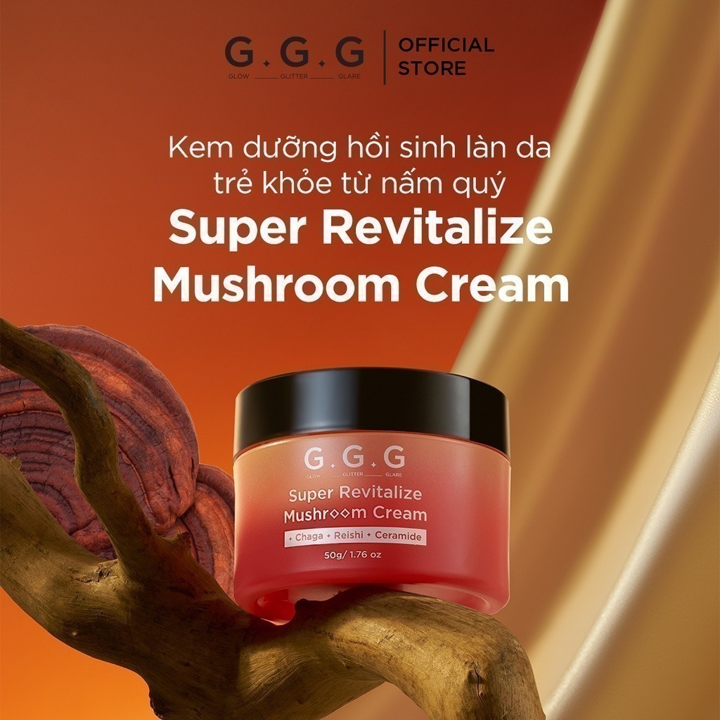 Ảnh Kem Nấm Dịu Da, Cấp Ẩm Chuyên Sâu, Phục Hồi & Tái Tạo Da - G.G.G Super Revitalize Mushroom Cream 50g 2