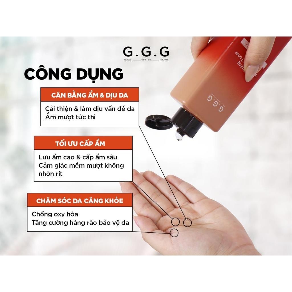 Ảnh Bộ 2 Toner Nấm Không Cồn Cấp ẩm Dịu Da Tức Thì- G.G.G Calming Mushroom Toner 200ml 3