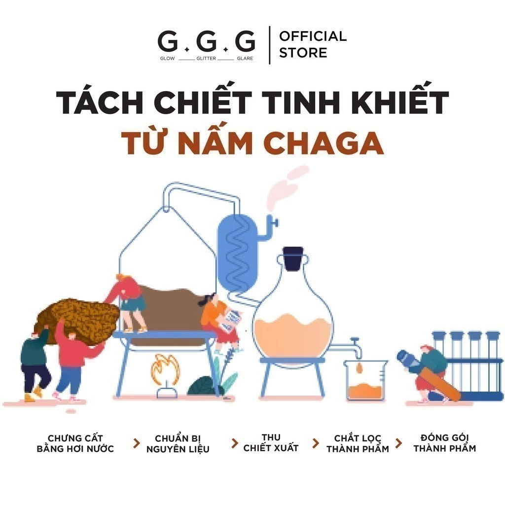 Ảnh Booster Nấm Chaga Phục Hồi, Dịu Da Và Cấp Ẩm Chuyên Sâu - G.G.G Uniq Booster Chagga 100 Ampoule 50ml 4