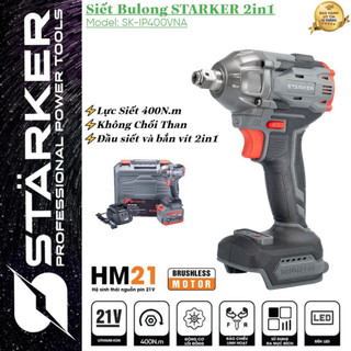 Siết Bulong, Máy Bắn Vít Dùng Pin STARKER SK-IP400VNA - không chổi than - lực siết 400N.m