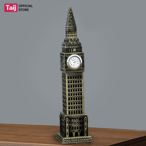 Mô Hình Tháp Đồng Hồ Big Ben Hợp Kim Cao Cấp TAIJ STORE - Trang Trí Bàn Làm Việc, Kệ Sách