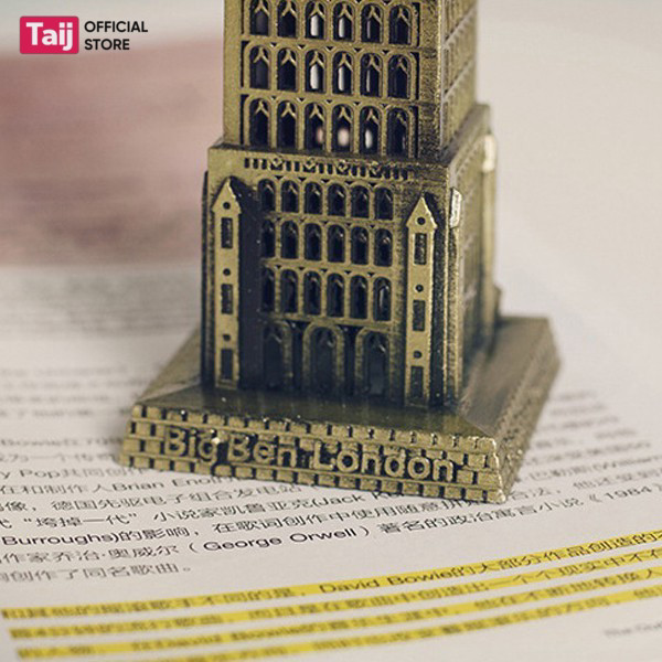 Mô Hình Tháp Đồng Hồ Big Ben Hợp Kim Cao Cấp TAIJ STORE - Trang Trí Bàn Làm Việc, Kệ Sách