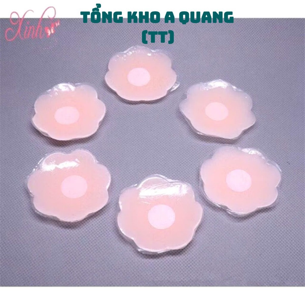 HỘP 10 MIẾNG 5 CẶP DÁN NHŨ HOA , TÚI MIẾNG DÁN TI, Đầu Ngực, Dán Nhũ Hoa Giấy Dùng 1 Lần Hình Hoa - Che ty Loại 1
