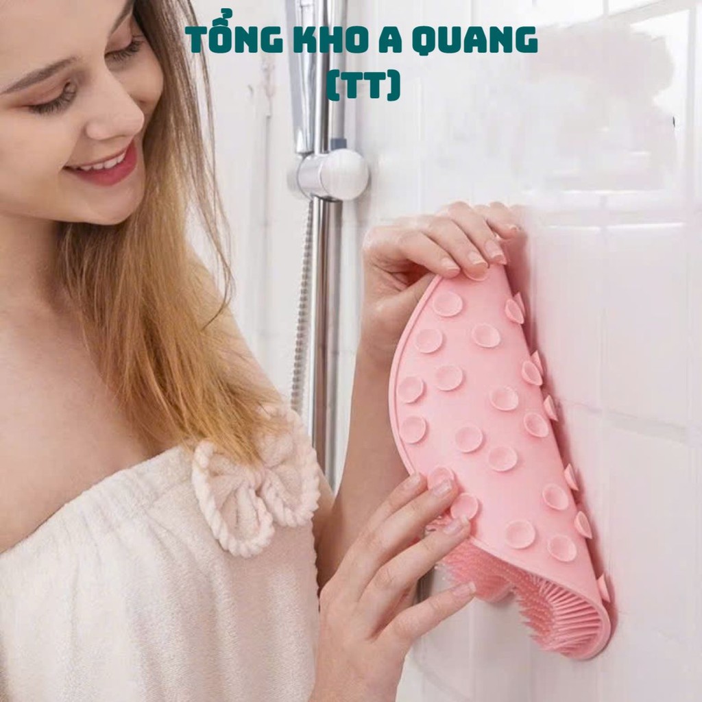 Dây Chà Lưng Đa Năng Silicon,Tấm Chà Tạo Bọt Kết Hợp Cọ Chân Massage - TẤM CHÀ LƯNG DÁN TƯỜNG TIỆN LƠI ĐA NĂNG