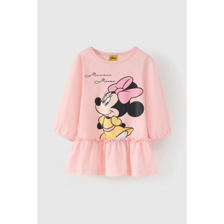 Đầm váy thun dài tay Minnie bé gái Rabity 551.002