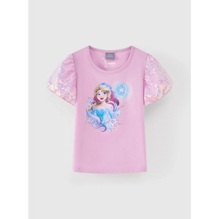 Áo thun tay phồng Elsa Disney bé gái Rabity 503.010