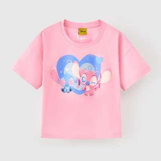 Áo thun tay ngắn in hình cô bé tóc xù, Stitch bé gái Rabity 92257