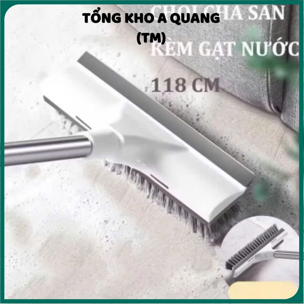 CHỔI QUÉT NHÀ TẮM KÈM GẠT NƯỚC - Chổi Cọ Sàn Nhà Lông Dày Gạt Nước Nhanh Khô,Cây Chà Sàn Tiện Lợi Giúp Làm Sạch Nhà Tắm