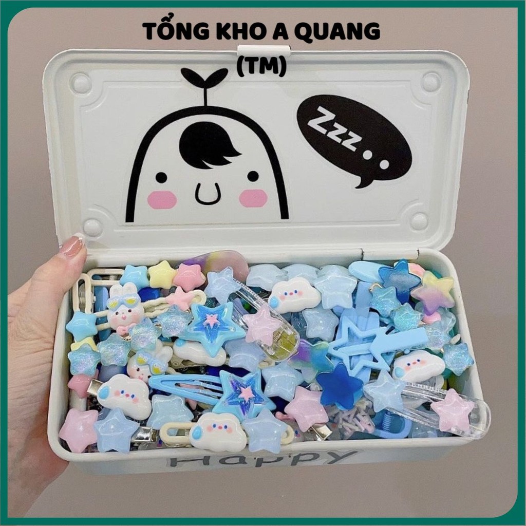 KẸP TÓC XINH CHO BÉ - Cặp, Kẹp Tóc 50 Chi Tiết Mix Hình Cho Bé Siêu Xinh
